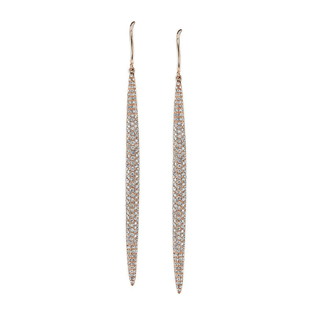 LONG DIAMOND DAGGER EARRINGS