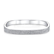 FOUR ROW DIAMOND SQUARE BANGLE