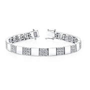 DIAMOND SQUARE LINK BRACELET