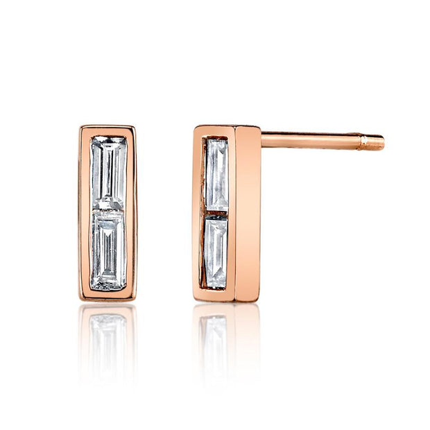 BAGUETTE DIAMOND STUDS