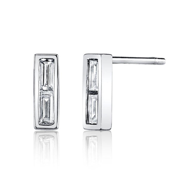 BAGUETTE DIAMOND STUDS