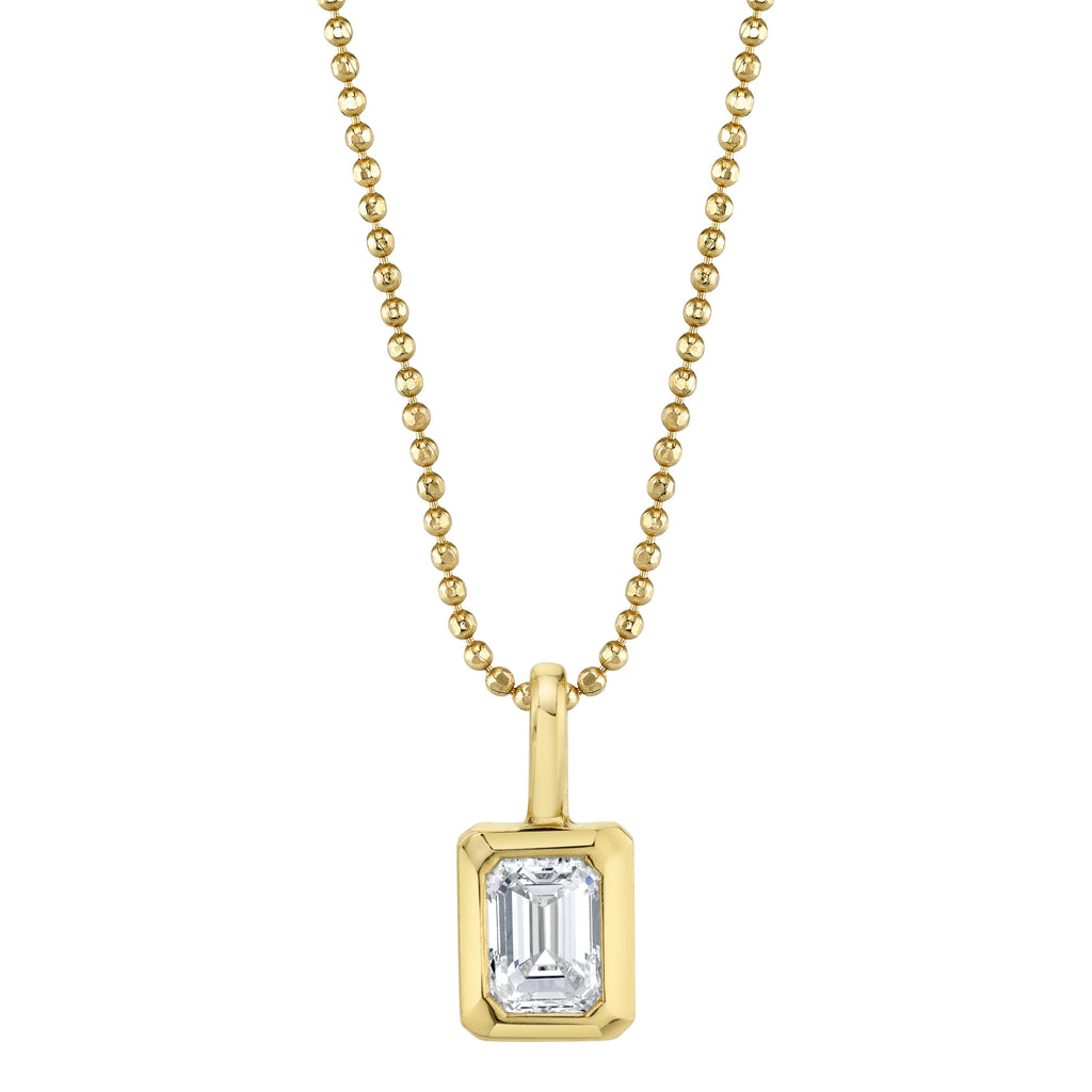 Bezel cut diamond necklace on sale
