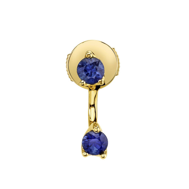 BLUE SAPPHIRE ORBIT EARRING