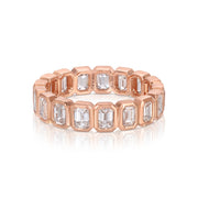 EMERALD CUT DIAMOND BEZEL RING