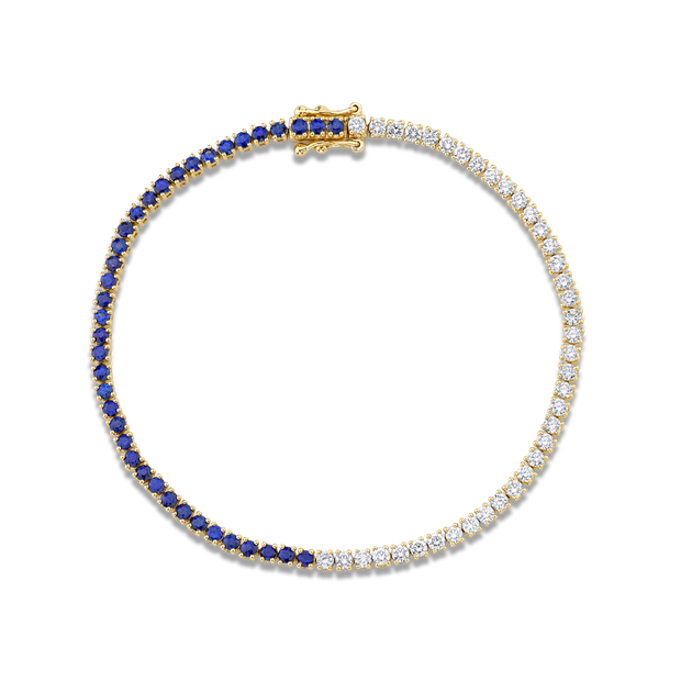 DIAMOND AND BLUE SAPPHIRE HEPBURN BRACELET