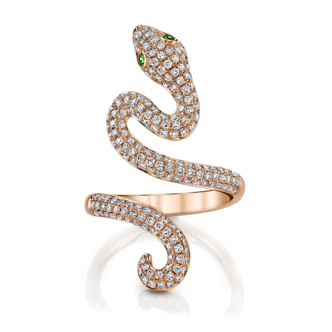 DIAMOND NARROW SNAKE RING – Anita Ko