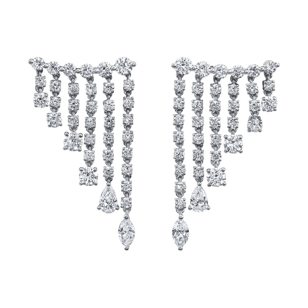 DIAMOND RAIN DROP EARRINGS