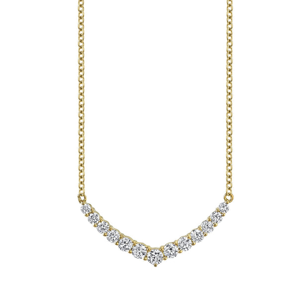 DIAMOND CURVED V NECKLACE