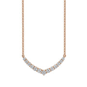 DIAMOND CURVED V NECKLACE