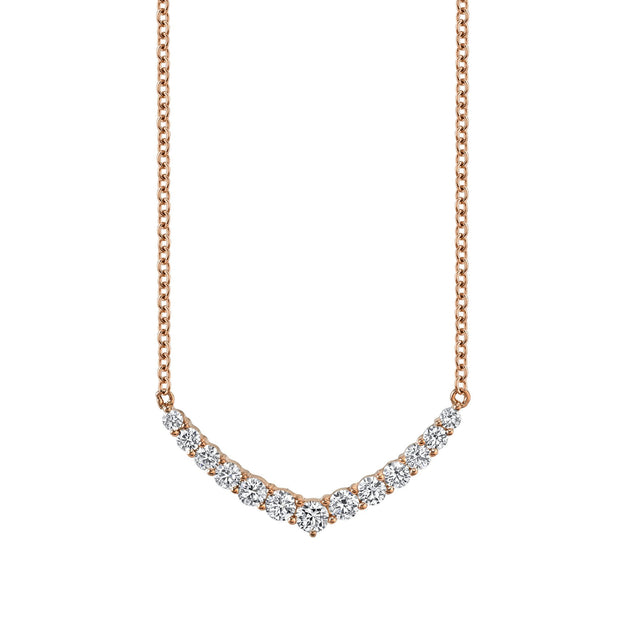 DIAMOND CURVED V NECKLACE