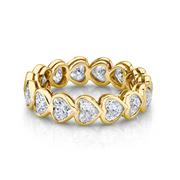 BEZELED HEART FULL DIAMOND ETERNITY BAND