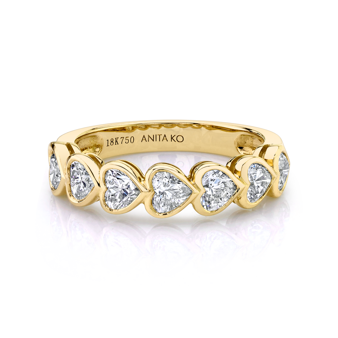 BEZELED HEART DIAMOND DEMI ETERNITY BAND – Anita Ko BEZELED HEART DIAMOND DEMI ETERNITY BAND – Anita Ko