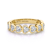 BEZELED HEART DIAMOND DEMI ETERNITY BAND