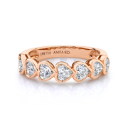 BEZELED HEART DIAMOND DEMI ETERNITY BAND