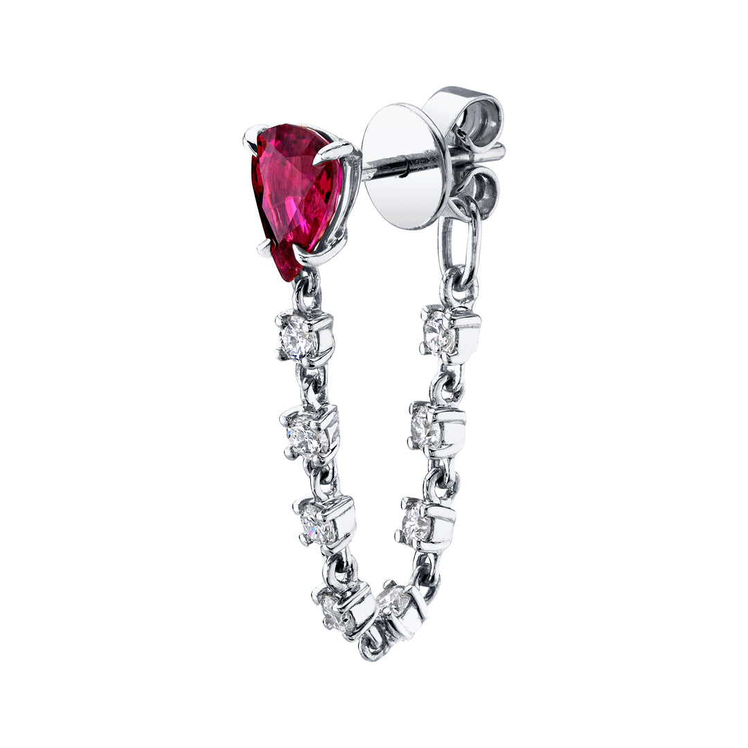 RUBY PEAR LOOP EARRING – Anita Ko