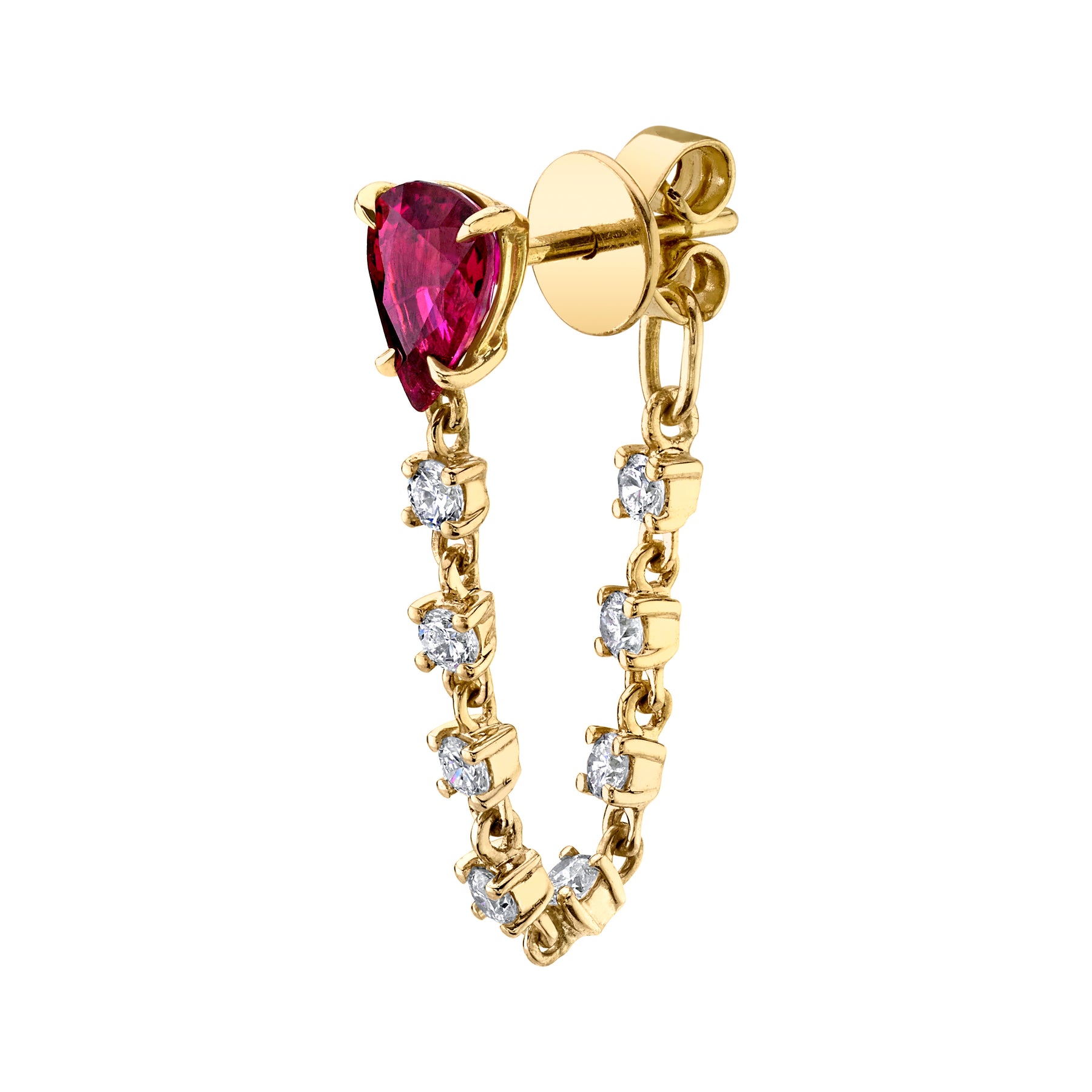 RUBY PEAR LOOP EARRING – Anita Ko