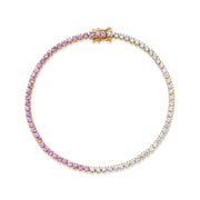 DIAMOND AND PINK SAPPHIRE HEPBURN BRACELET