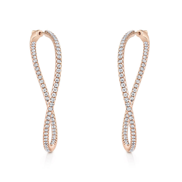 DIAMOND TWISTED HOOPS
