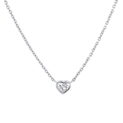 BEZELED HEART DIAMOND PENDANT .40