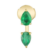 LARGE PEAR EMERALD ORBIT EARRING