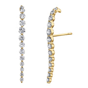 LONG DIAMOND CASCADE EARRINGS