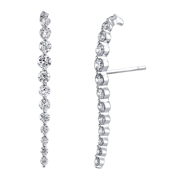 LONG DIAMOND CASCADE EARRINGS