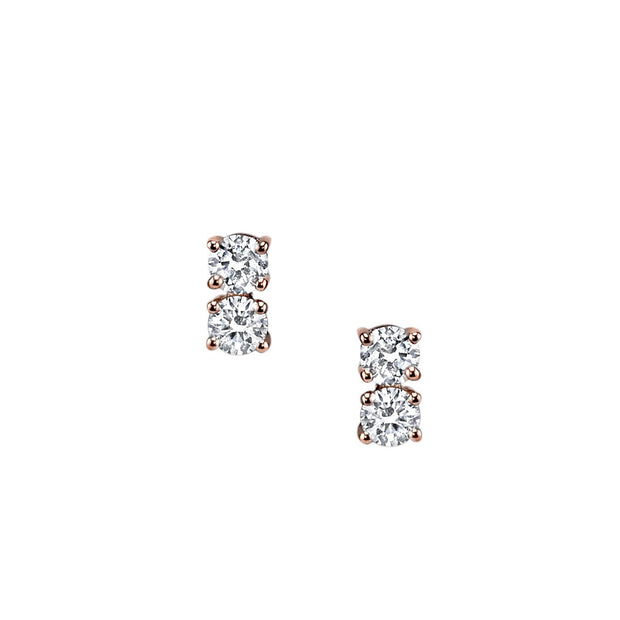 TWO DOT DIAMOND EARRINGS