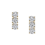 THREE DOT DIAMOND EARRINGS