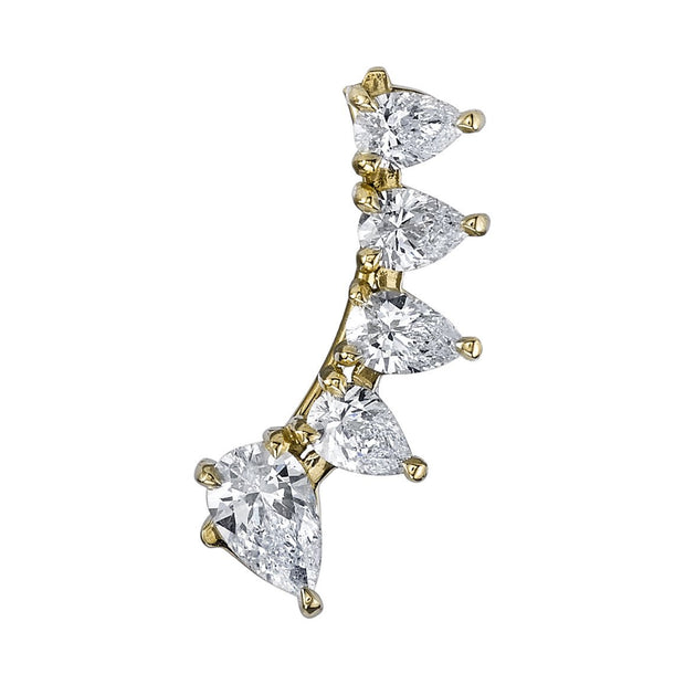 PEAR DIAMOND FLOATING EARRING