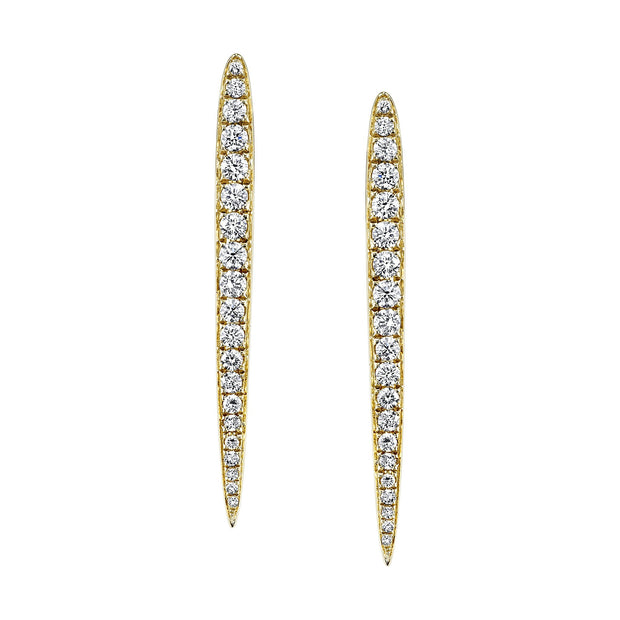LARGE DIAMOND SPEAR EARRINGS
