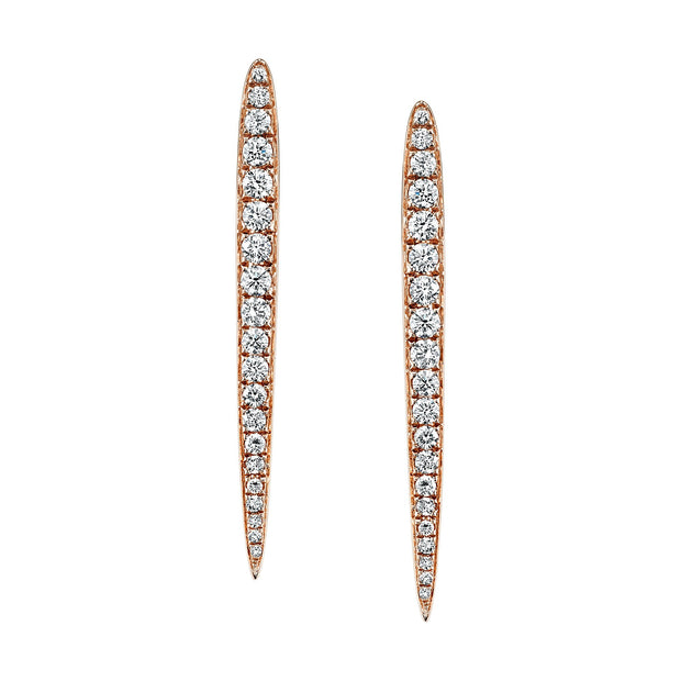 LARGE DIAMOND SPEAR EARRINGS