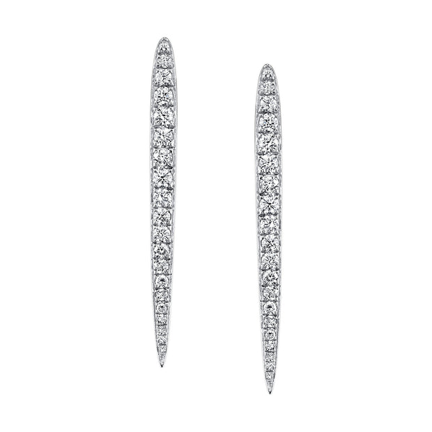 LARGE DIAMOND SPEAR EARRINGS