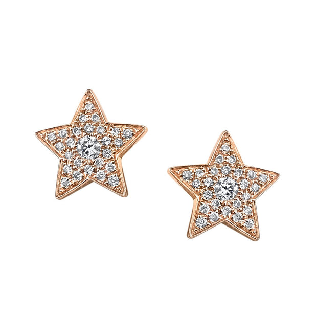 MEDIUM STAR DIAMOND STUDS