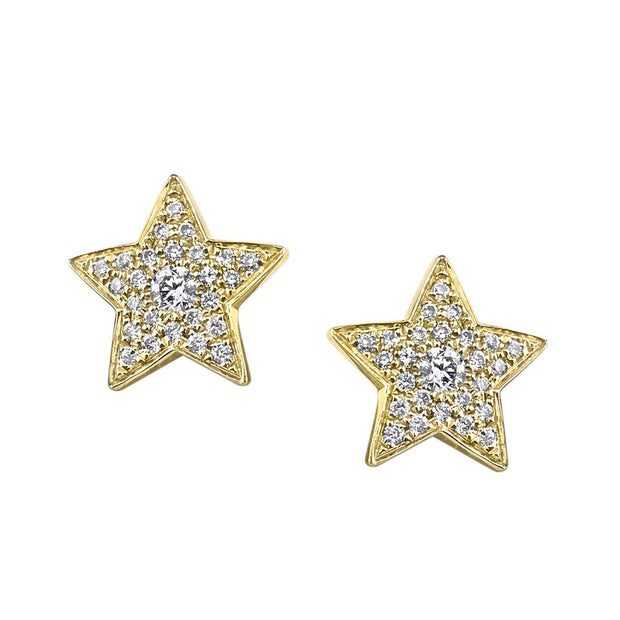 MEDIUM STAR DIAMOND STUDS