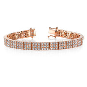 ALL DIAMOND SQUARE LINK BRACELET