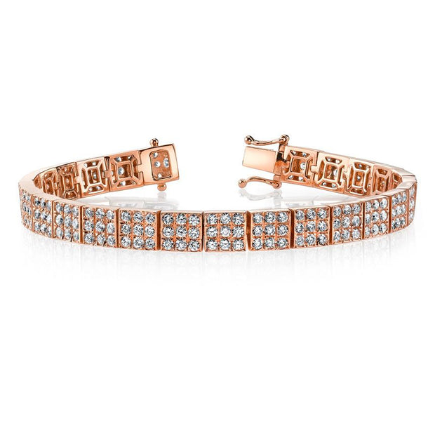 ALL DIAMOND SQUARE LINK BRACELET