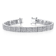 ALL DIAMOND SQUARE LINK BRACELET