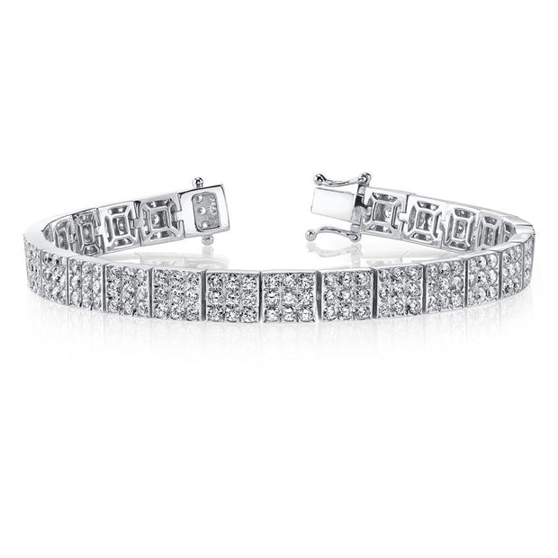 ALL DIAMOND SQUARE LINK BRACELET