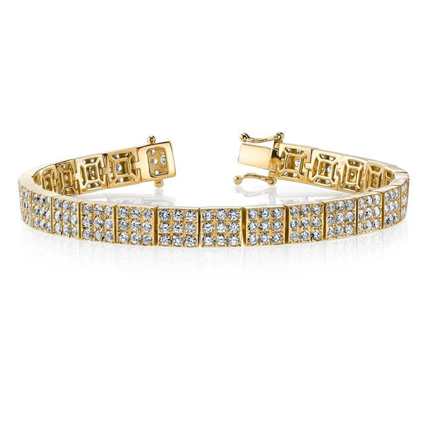 ALL DIAMOND SQUARE LINK BRACELET