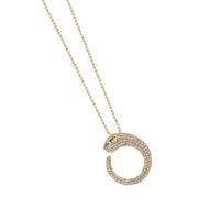 DIAMOND CIRCLE PANTHER NECKLACE