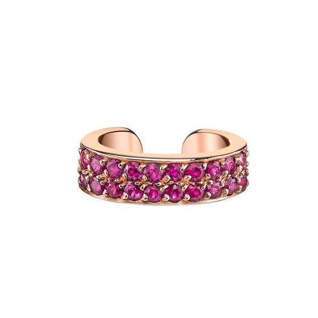 anita ko TWO ROW RUBY EAR CUFF