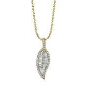 LARGE LEAF DIAMOND NECKLACE