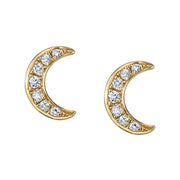 MOON DIAMOND STUDS