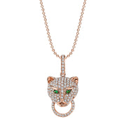 DIAMOND PANTHER KNOCKER NECKLACE