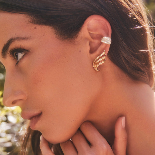 LARGE WAVE EARRINGS