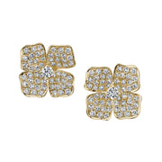 SMALL FLOWER DIAMOND STUDS