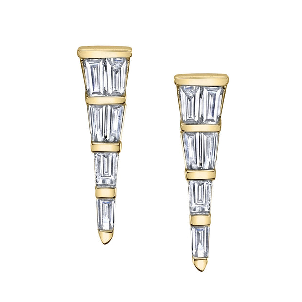 SMALL BAGUETTE DAGGER EARRINGS