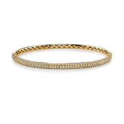 THREE ROW DIAMOND BANGLE