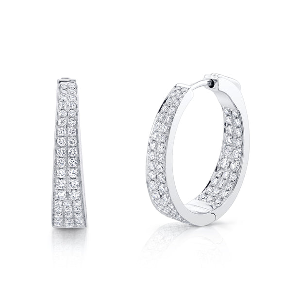 CLASSIC MEDIUM DIAMOND MERYL HOOPS