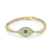 EVIL EYE BRACELET WITH EMERALD EYE